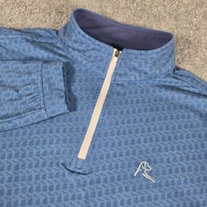 Rhoback‎ 1/4 Zip Pullover Mens M Michigan Mitten Wolverines Performance Golf